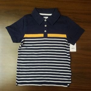 Crown & Ivy Boys Striped 3 Button Collared Shirt